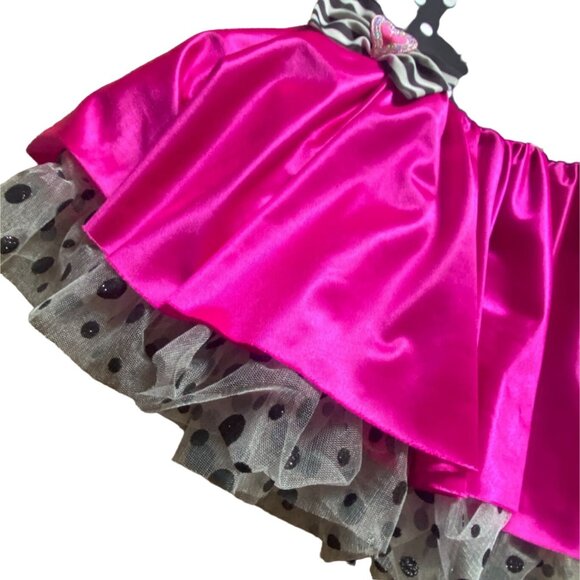 Curtain Call Child's Dance Cotume/Tap/Jazz Costume-Pink/Black-Medium-GUC - Picture 4 of 8